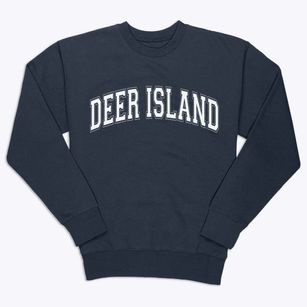 Deer Island Oregon Varsity Premium Crewneck Sweatshirt