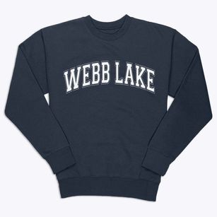 Webb Lake Wisconsin Varsity Premium Crewneck Sweatshirt
