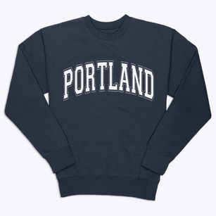 Portland Maine Varsity Premium Crewneck Sweatshirt