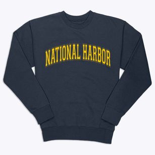 National Harbor Maryland Varsity Premium Crewneck Sweatshirt