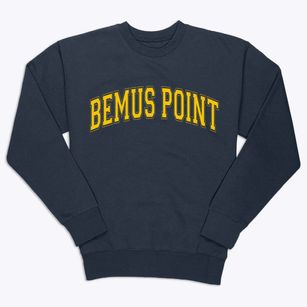 Bemus Point New York Varsity Premium Crewneck Sweatshirt