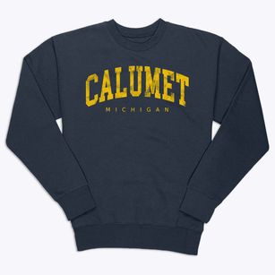 Calumet Michigan Urban Vibe Premium Crewneck Sweatshirt