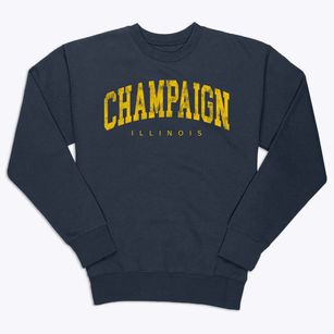 Champaign Illinois Urban Vibe Premium Crewneck Sweatshirt