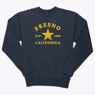 Fresno California Star Premium Crewneck Sweatshirt