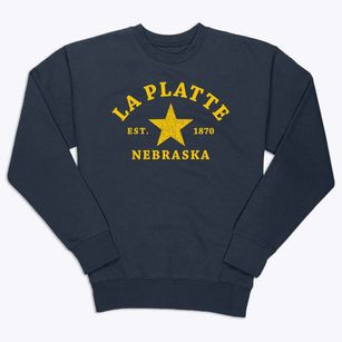 La Platte Nebraska Star Premium Crewneck Sweatshirt