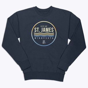 St. James Minnesota Color Fade Premium Crewneck Sweatshirt