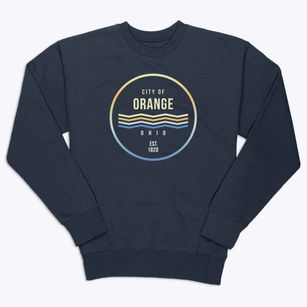 Orange Ohio Color Fade Premium Crewneck Sweatshirt