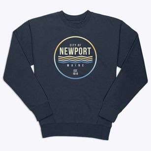 Newport Maine Color Fade Premium Crewneck Sweatshirt