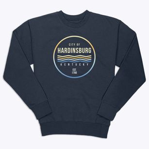 Hardinsburg Kentucky Color Fade Premium Crewneck Sweatshirt