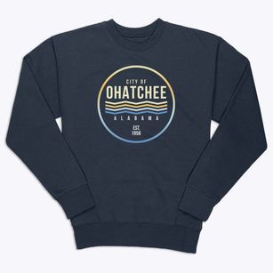 Ohatchee Alabama Color Fade Premium Crewneck Sweatshirt