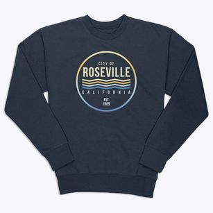 Roseville California Color Fade Premium Crewneck Sweatshirt