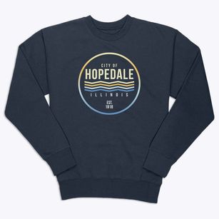 Hopedale Illinois Color Fade Premium Crewneck Sweatshirt