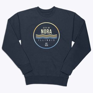 Nora Illinois Color Fade Premium Crewneck Sweatshirt