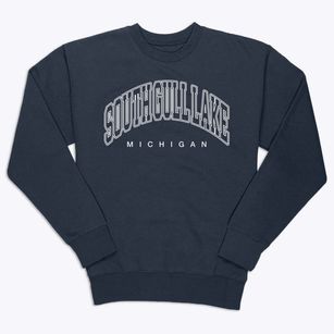 South Gull Lake Michigan Inline Premium Crewneck Sweatshirt