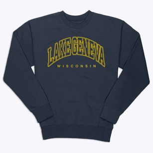 Lake Geneva Wisconsin Inline Premium Crewneck Sweatshirt