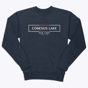 Conesus Lake New York Artbox Premium Crewneck Sweatshirt