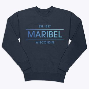 Maribel Wisconsin Horizon Premium Crewneck Sweatshirt