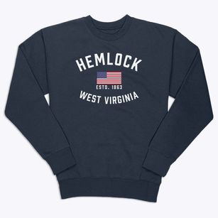 Hemlock West Virginia Patriot Premium Crewneck Sweatshirt