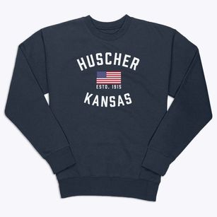 Huscher Kansas Patriot Premium Crewneck Sweatshirt