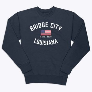 Bridge City Louisiana Patriot Premium Crewneck Sweatshirt