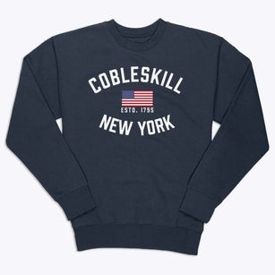 Cobleskill New York Patriot Premium Crewneck Sweatshirt