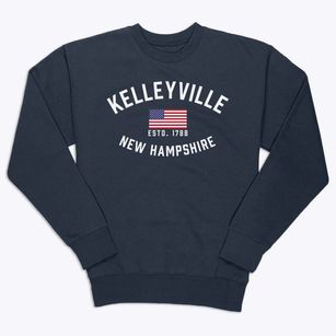 Kelleyville New Hampshire Patriot Premium Crewneck Sweatshirt