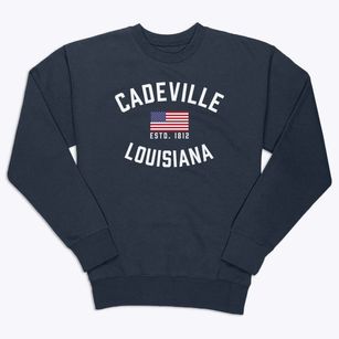 Cadeville Louisiana Patriot Premium Crewneck Sweatshirt