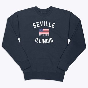 Seville Illinois Patriot Premium Crewneck Sweatshirt