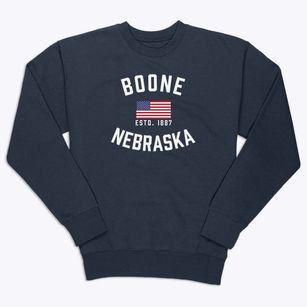 Boone Nebraska Patriot Premium Crewneck Sweatshirt