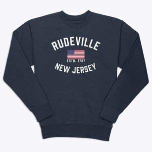 Rudeville New Jersey Patriot Premium Crewneck Sweatshirt