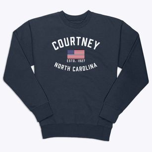 Courtney North Carolina Patriot Premium Crewneck Sweatshirt