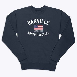 Oakville North Carolina Patriot Premium Crewneck Sweatshirt