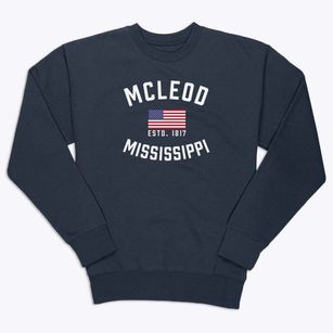 Mcleod Mississippi Patriot Premium Crewneck Sweatshirt