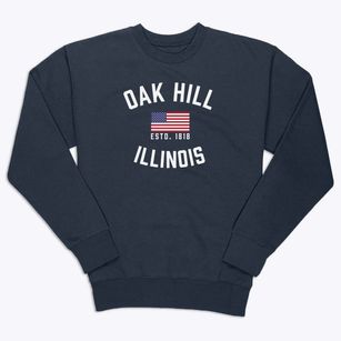 Oak Hill Illinois Patriot Premium Crewneck Sweatshirt