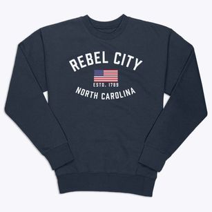 Rebel City North Carolina Patriot Premium Crewneck Sweatshirt