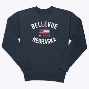 Bellevue Nebraska Patriot Premium Crewneck Sweatshirt