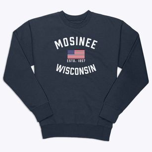 Mosinee Wisconsin Patriot Premium Crewneck Sweatshirt