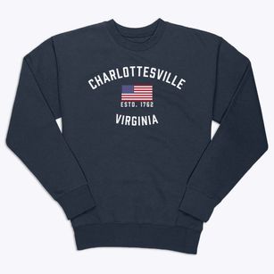 Charlottesville Virginia Patriot Premium Crewneck Sweatshirt