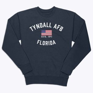 Tyndall Afb Florida Patriot Premium Crewneck Sweatshirt