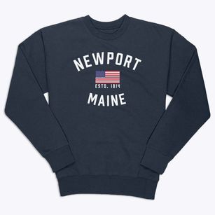 Newport Maine Patriot Premium Crewneck Sweatshirt
