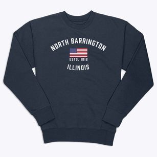 North Barrington Illinois Patriot Premium Crewneck Sweatshirt