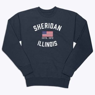 Sheridan Illinois Patriot Premium Crewneck Sweatshirt