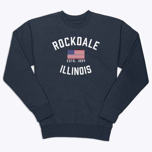 Rockdale Illinois Patriot Premium Crewneck Sweatshirt