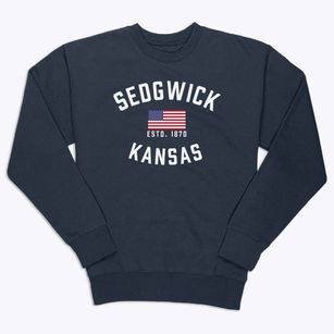 Sedgwick Kansas Patriot Premium Crewneck Sweatshirt