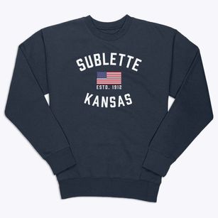 Sublette Kansas Patriot Premium Crewneck Sweatshirt