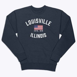 Louisville Illinois Patriot Premium Crewneck Sweatshirt