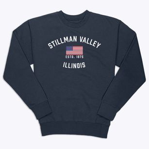Stillman Valley Illinois Patriot Premium Crewneck Sweatshirt