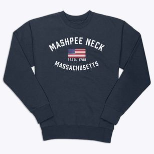 Mashpee Neck Massachusetts Patriot Premium Crewneck Sweatshirt