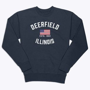 Deerfield Illinois Patriot Premium Crewneck Sweatshirt