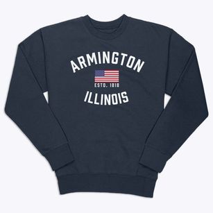 Armington Illinois Patriot Premium Crewneck Sweatshirt